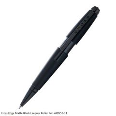 Cross Edge Matte Black Lacquer Rollerball Pen At0555-11