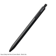 Kaco Daily Gel 0.5 Black Ink Pen - Black Body