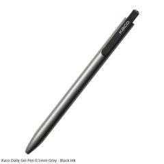 Kaco Daily Gel 0.5 Black Ink Pen - Grey Body