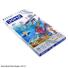 Doms 8441 Brush Pen 26Shades Includes 1 Silver and 1 Gold Shade