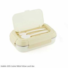 Dubblin Cuisine Lunch Box Yellow 900ml