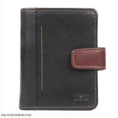 Elan ECW-6208-BL - RFID Black Slim Card Case Wallet