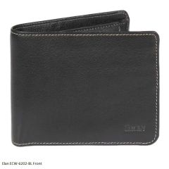 Elan ECW-6202-BL - RFID Black Slim Coin Pouch Wallet