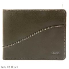 Elan Ex-4305-OG Olive Green - Magnus Zipper Wallet