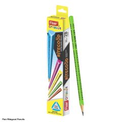 Flair Creative Series Ritegood 2B Extra Dark Pencil Box Pack of 10 Pencils includes Dust Free Eraser and Sharpener 