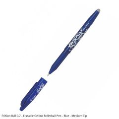 Pilot FriXion Ball 0.7 - Erasable Gel Ink Rollerball Pen - Medium Tip in Blue Ink