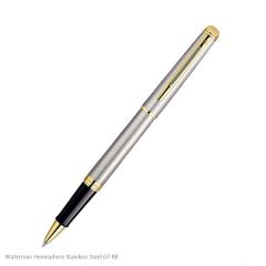 Waterman Hemisphere Stainless Steel Gold Trim Roller Ball Pen