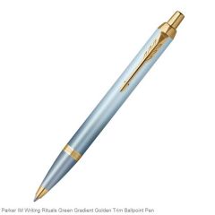 Parker IM Writing Rituals Green Gradient Golden Trim Ballpoint Pen