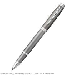 Parker IM Writing Rituals Grey Gradient Chrome Trim Rollerball Pen
