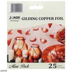 Jags Gilding Foil Copper 3X3 Inch 25 Sheets JGCF00