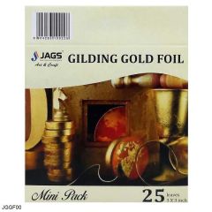 Jags Gilding Foil Gold 3X3 Inch 25 Sheets JGGF00