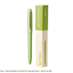 Kaco - Retro Hooded Fountain Pen Avacado Green - Extra Fine Nib