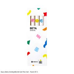 Kaco K1061 Beta Smiley World Gel Pen Set - Pack Of 3 ink Black