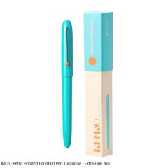Kaco - Retro Hooded Fountain Pen Turquoise - Extra Fine Nib