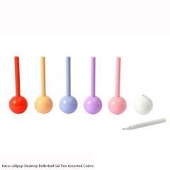 Kaco Lollipop Gel Pens Desktop Pen with Black Ink, 0.5mm Fine Point