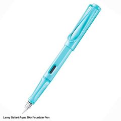 Lamy Safari 0D1 Aqua Sky Fountain Pen Medium Point