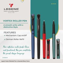 Legend Vortex Rollerball Pen in assorted body colors