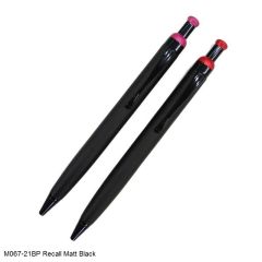 Pen M067 Recall Matte Black with Shiny Black Trim 