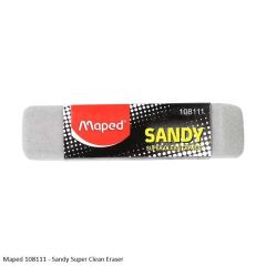 Maped 108111 - Sandy Super Clean Eraser for Gel, Roller, Ball, Fountain Pen Ink