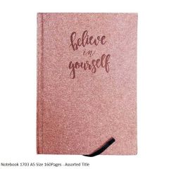 Notebook 1703 A5 160Pages - Assorted Title