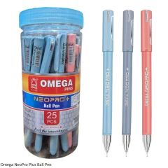 Pen Omega Neopro Plus Ball Pen Assorted Colors Jar of 25Pcs