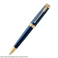 Parker Ball Pen Ambient Blue Gold Gold Trim