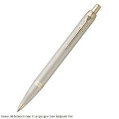 Parker IM Monochrome Champagne Trim Ballpoint Pen