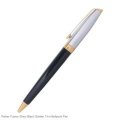 Parker Fusion Shiny Black Golden Trim Ballpoint Pen