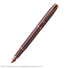 Parker IM Monochrome Burgundy Trim Medium Point Fountain Pen