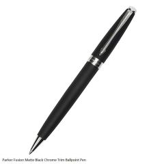 Parker Fusion Laque Black Chrome Trim Ballpoint Pen