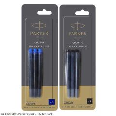 Parker Quink Ink Cartridges - 3 N Quink Ink Cartridges Per Pack