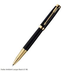 Parker Ambient Laque Black Golden Trim Rollerball Pen