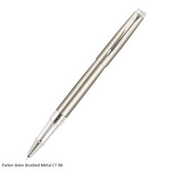 Parker Aster Brushed Metal Chrome Trim Rollerball Pen