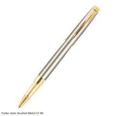 Parker Aster Brushed Metal Golden Trim Rollerball Pen