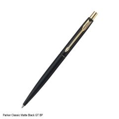 Parker Classic Matte Black Gold Trim Ballpoint Pen Blue Ink for Smooth Writing 