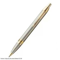Parker Odyssey Brushed Metal Gold Trim Ballpoint Pen