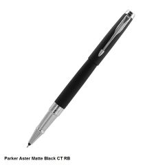 Parker Aster Matte Black Chrome Trim Rollerball Pen