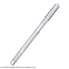 Uni-Ball Signo UM-100 Gel Pen in 0.7 mm in White Ink colour
