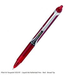 Pilot Hi-Tecpoint V10 RT - Liquid Ink Rollerball Pen Broad Tip in Red Ink