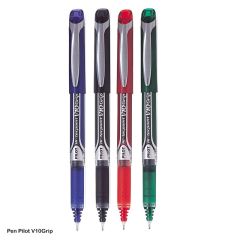 Pilot Hi Techpoint V10 Grip Pen in assorted Colours, Black, Blue, Green, Red