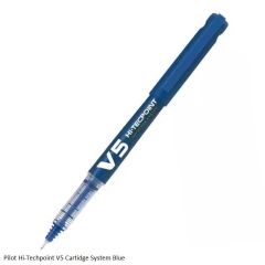 Pilot Hi-Tecpoint V5 Refillable - Liquid Ink Rollerball Pen - Begreen - Extra Fine Tip in Blue Ink