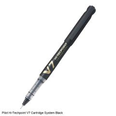 Pilot Hi-Tecpoint V7 Refillable - Liquid Ink Rollerball Pen - Begreen - Medium Tip in Black Ink
