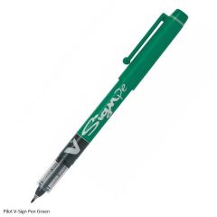 Pilot V-Sign Pen - Fineliner Marker Pen in Green Ink