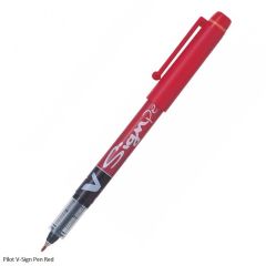 Pilot V-Sign Pen - Fineliner Marker Pen in Red Ink