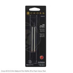Cross 8518-5 Red Mini Ballpoint Pen Refill Medium Point 2Pcs Pack