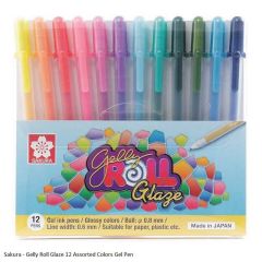 Sakura - Gelly Roll Glaze 12 Assorted Colors Gel Pen