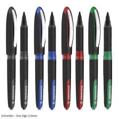 Schneider One Sign 1.0mm Rollerball Pen with Ultra-Smooth tip, Perfect for signatures.