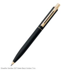 Sheaffer 327 Sentinel Matte Black with Golden Trim Ballpoint Pen