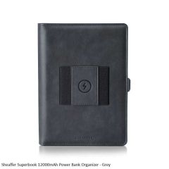Sheaffer Superbook 12000mAh Power Bank Organizer - Grey