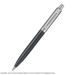Sheaffer 331 Sentinel Matte Black with Chrome Plated Trim Ballpoint Pen